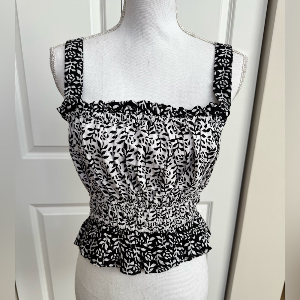 LOFT - Smoked Leaf Print Women's Top (medium)